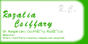 rozalia csiffary business card